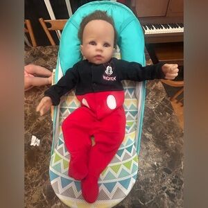 Disney Mickey Mouse Infant Romper - Black and Red